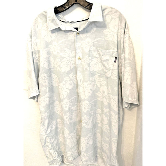Jack O'Neill Shirt Mens 2XL Aloha Floral Button Up Short Sleeve Hawaiian Blue - Picture 2 of 7